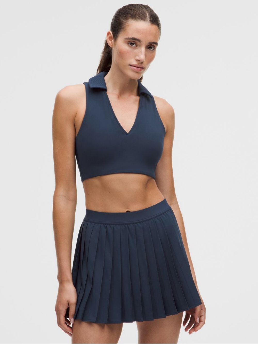 lululemon athletica Navy Workout Crop Top size 8